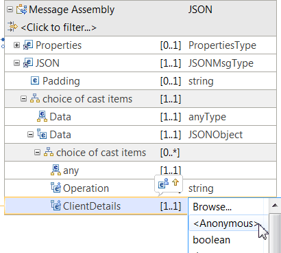 Image that shows the dsts types options